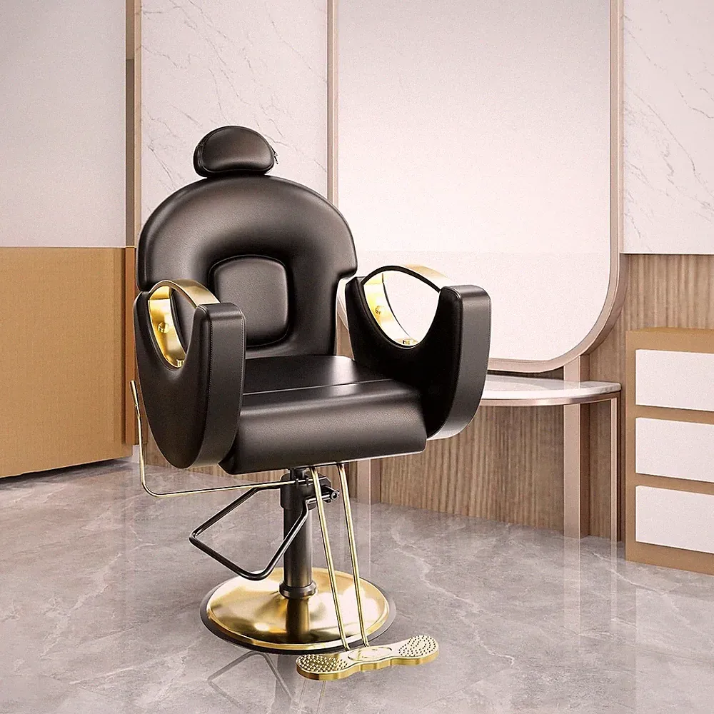 360° Swivel Reclining Salon Chair Stylist Heavy Duty Hydraulic Hair Chair Black