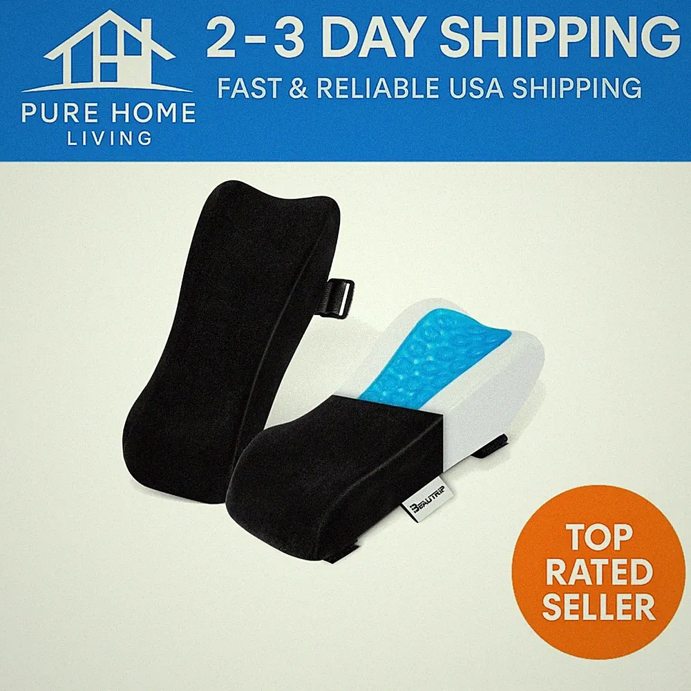 Adaptive Armrest Cushions - Thickened Memory Foam with Cooling Gel for Comfort