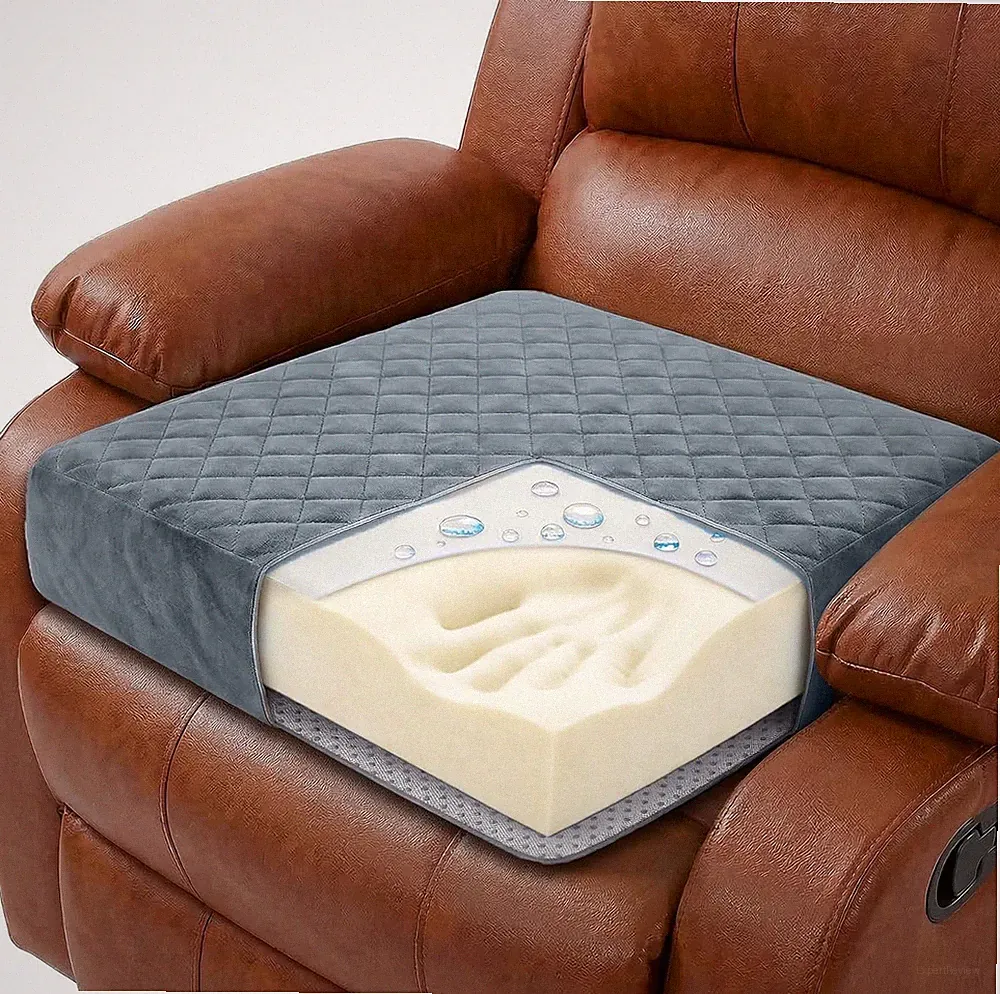 Extra Large 22X22X5 Soft Memory Foam Seat Cushion for Recliner, Armchair, Couch