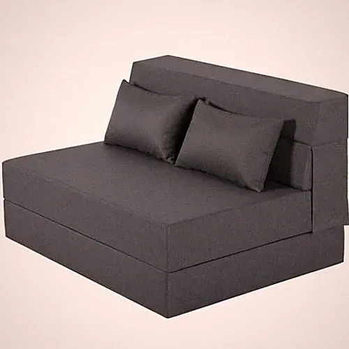 Folding Sofa Bed, Foldable Sleeper Chair with Pillow, Standard Dark Grey