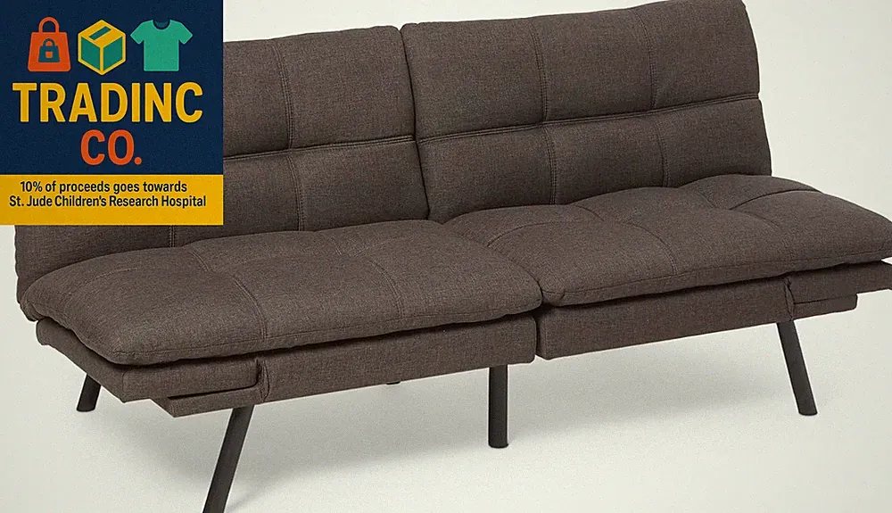 Futon Sofa Bed, Convertible Memory Foam Sofa Couch Modern Loveseat Sleeper for S