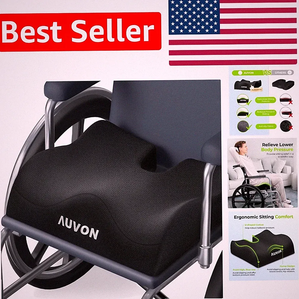 High-Density Memory Foam Wheelchair Cushion - Waterproof & Breathable Design