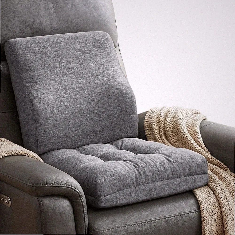 Memory Foam Small Recliner Cushions with Lumbar Support Pillow Set, 18x16x4 I...