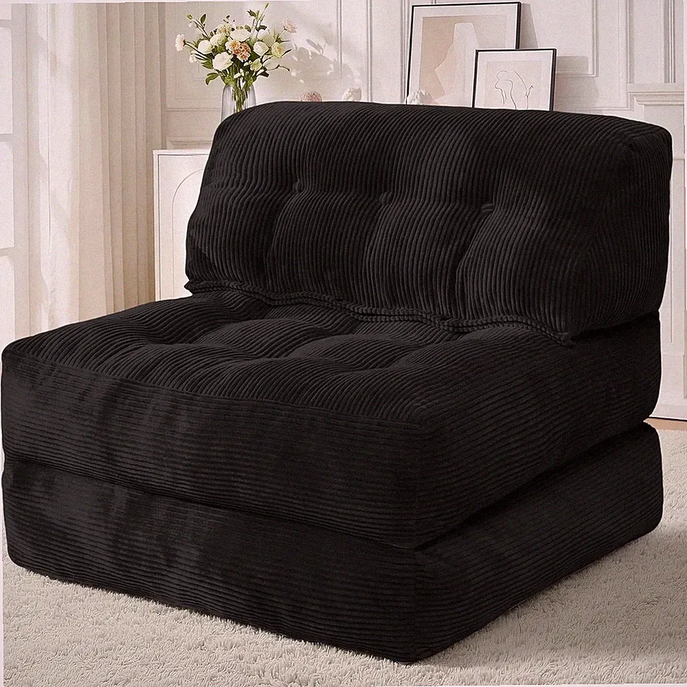 New Listing Folding Sofa Bed, Convertible Sleeper Chair Bed with Pillow, Foldable Mattress w
