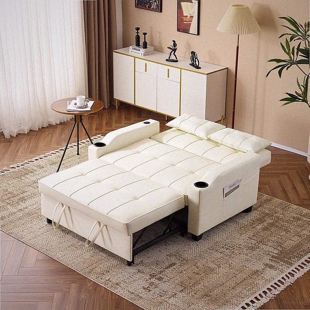 Sleeper Chair Bed Pull Out Chair Beds Convertible Chair Bed with USB Charging