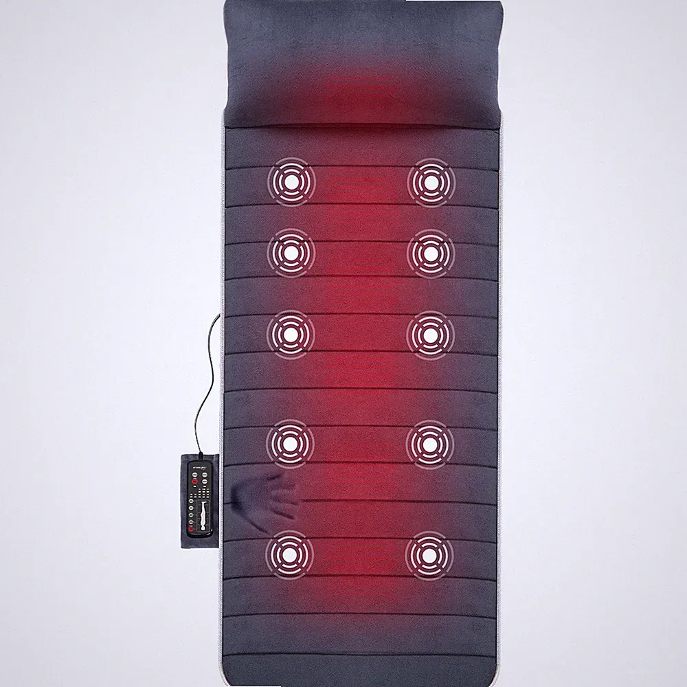 Snailax Memory Foam Massage Mat with Heat, 10 Vibrating Motors Full Body